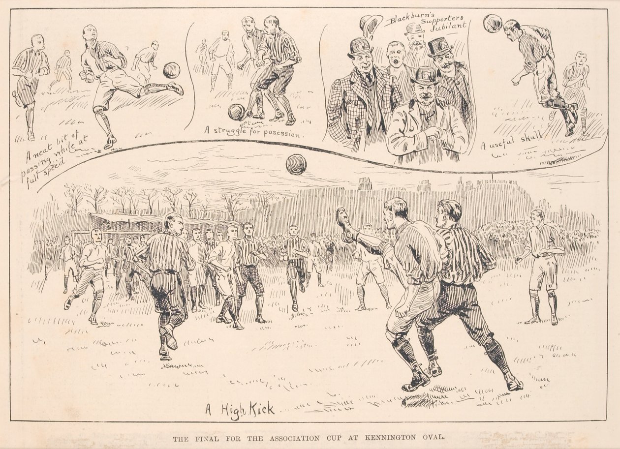 Blackburn Rovers vs. Nottingham County, do The Illustrated Sporting e Dramatic News, 23 de março de 1891 de English School