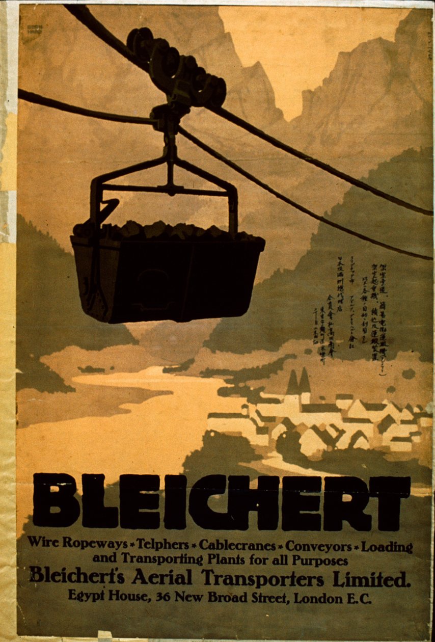 Cartaz de engenharia Bleichert de English School