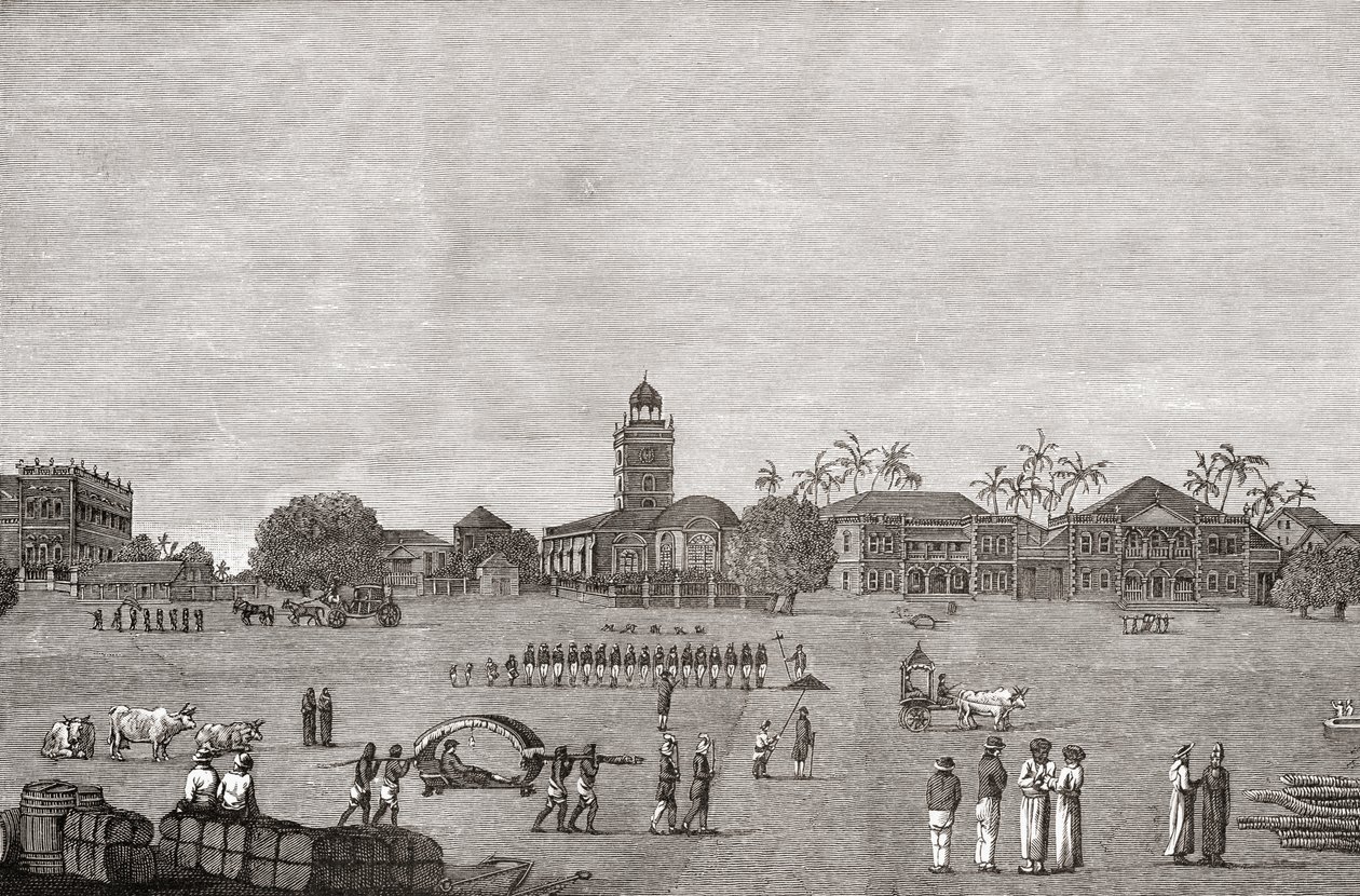 Bombay Green, South Mumbai, Índia, em 1767, de "Uma Breve História do Povo Inglês" por JR Green, publicado em 1893 de English School
