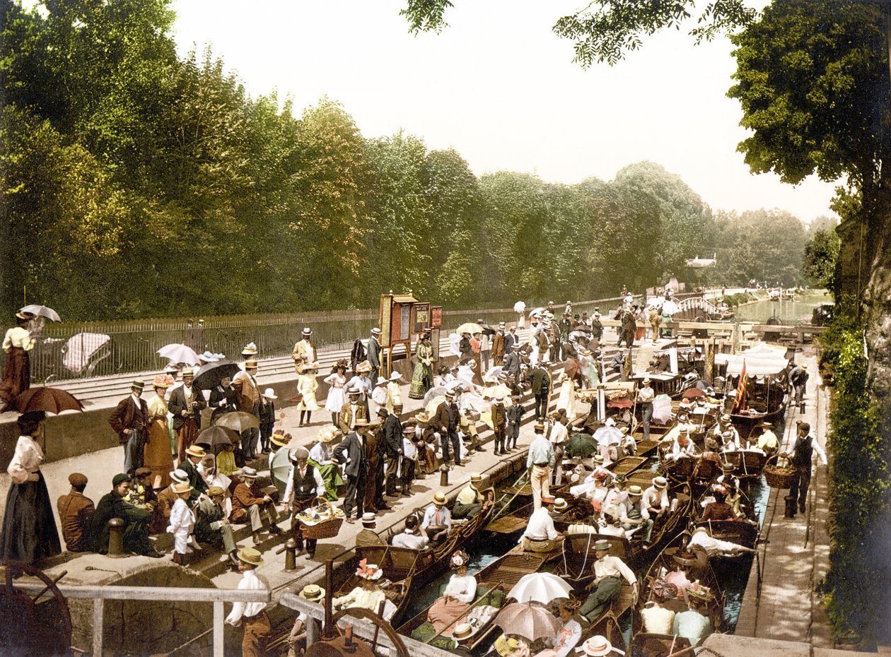 Boulters Lock (foto colorida à mão) de English School