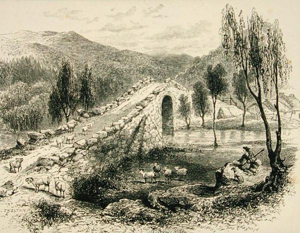 Bridge over Sluggan Water, perto de Braemar, c.1880, de 