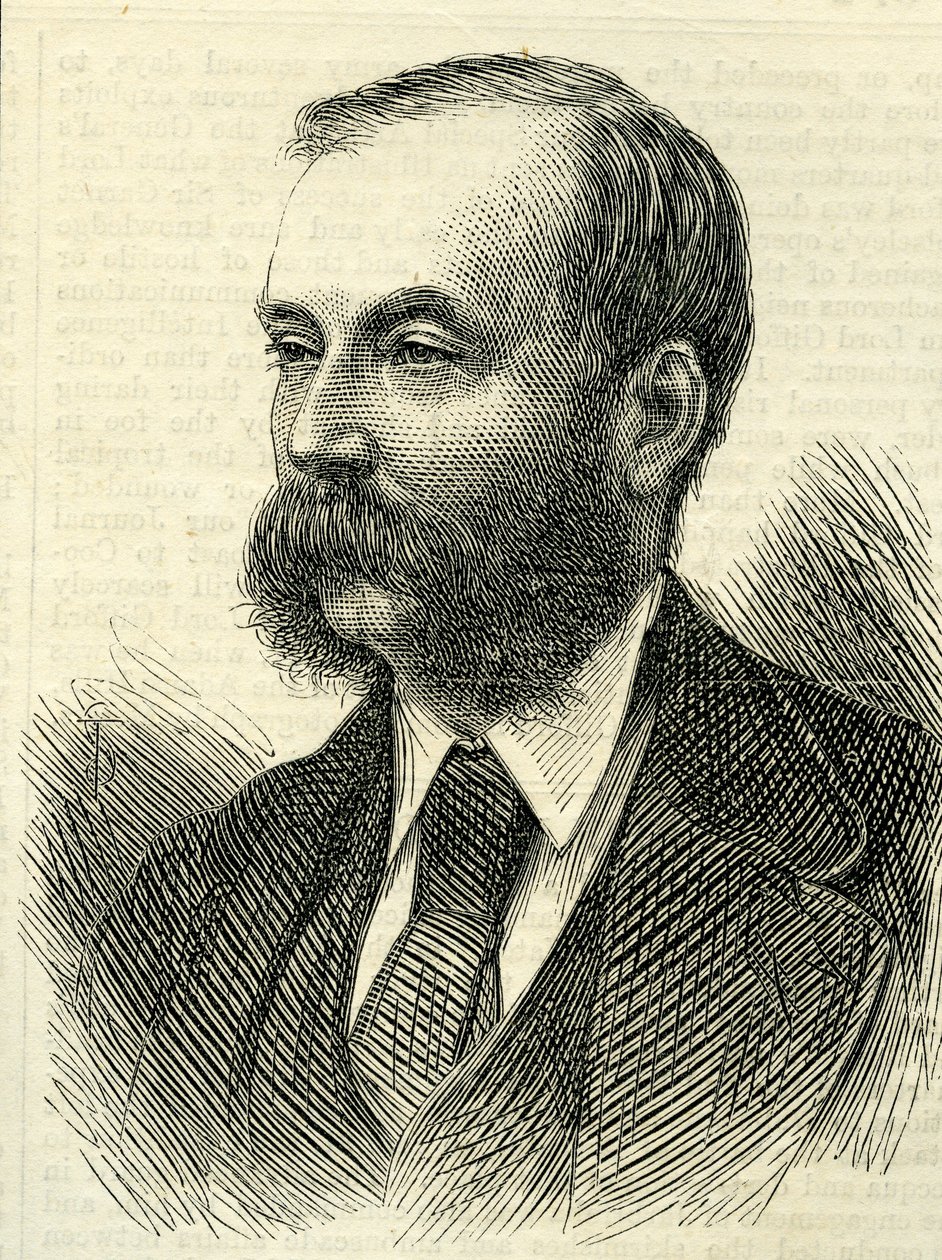 Brigadeiro-General, Sir Archibald Alison, 2º Baronete (1826-1907) da The Illustrated London News 18 de abril de 1874 de English School