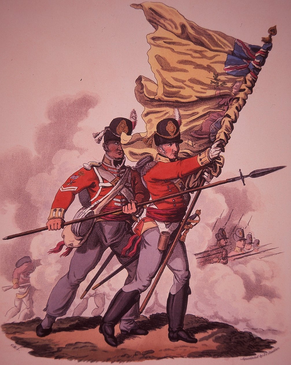 Soldados Britânicos (cor litho) de English School