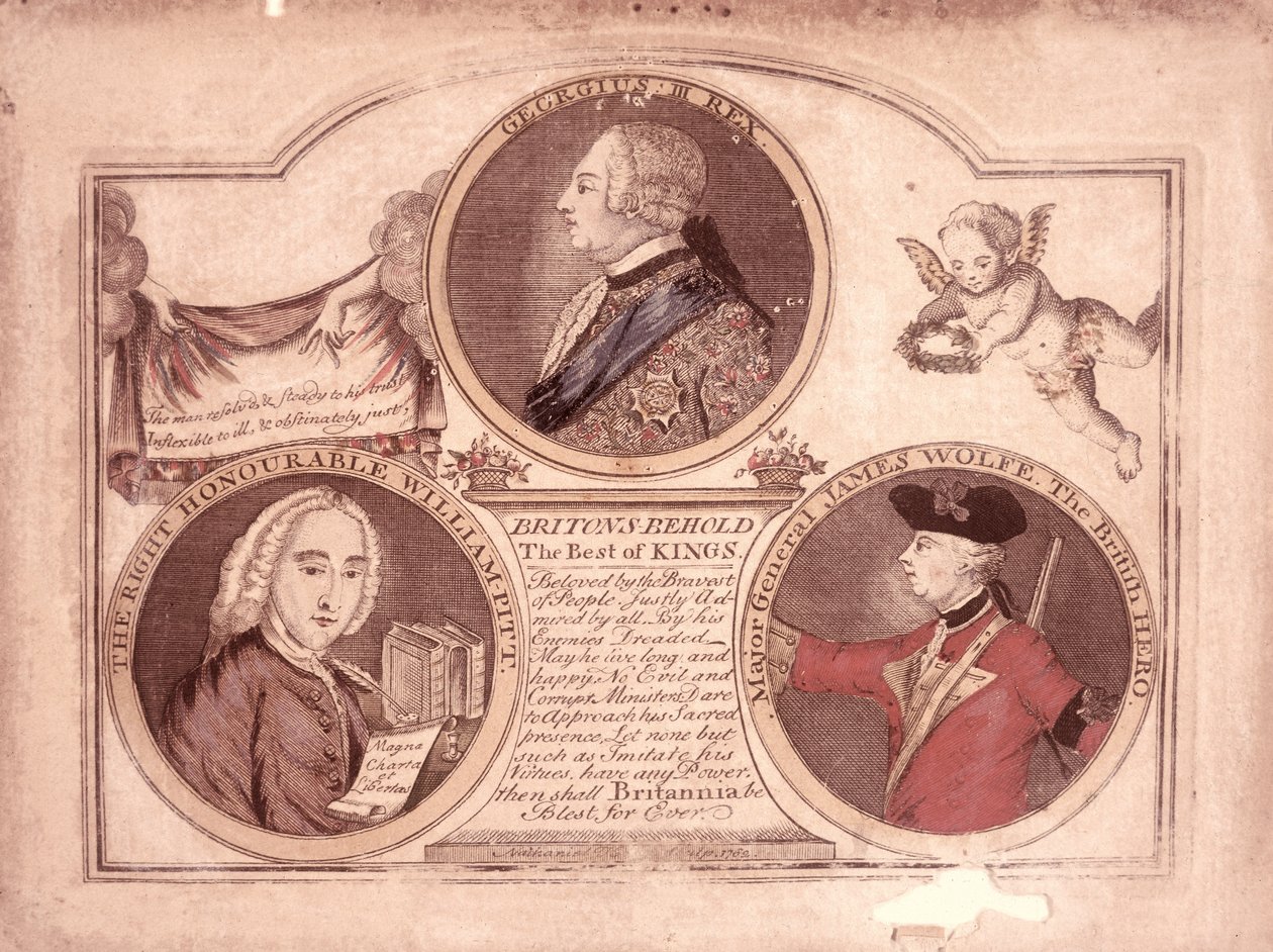 Britânicos contemplam o melhor dos reis ..., 1762 de English School