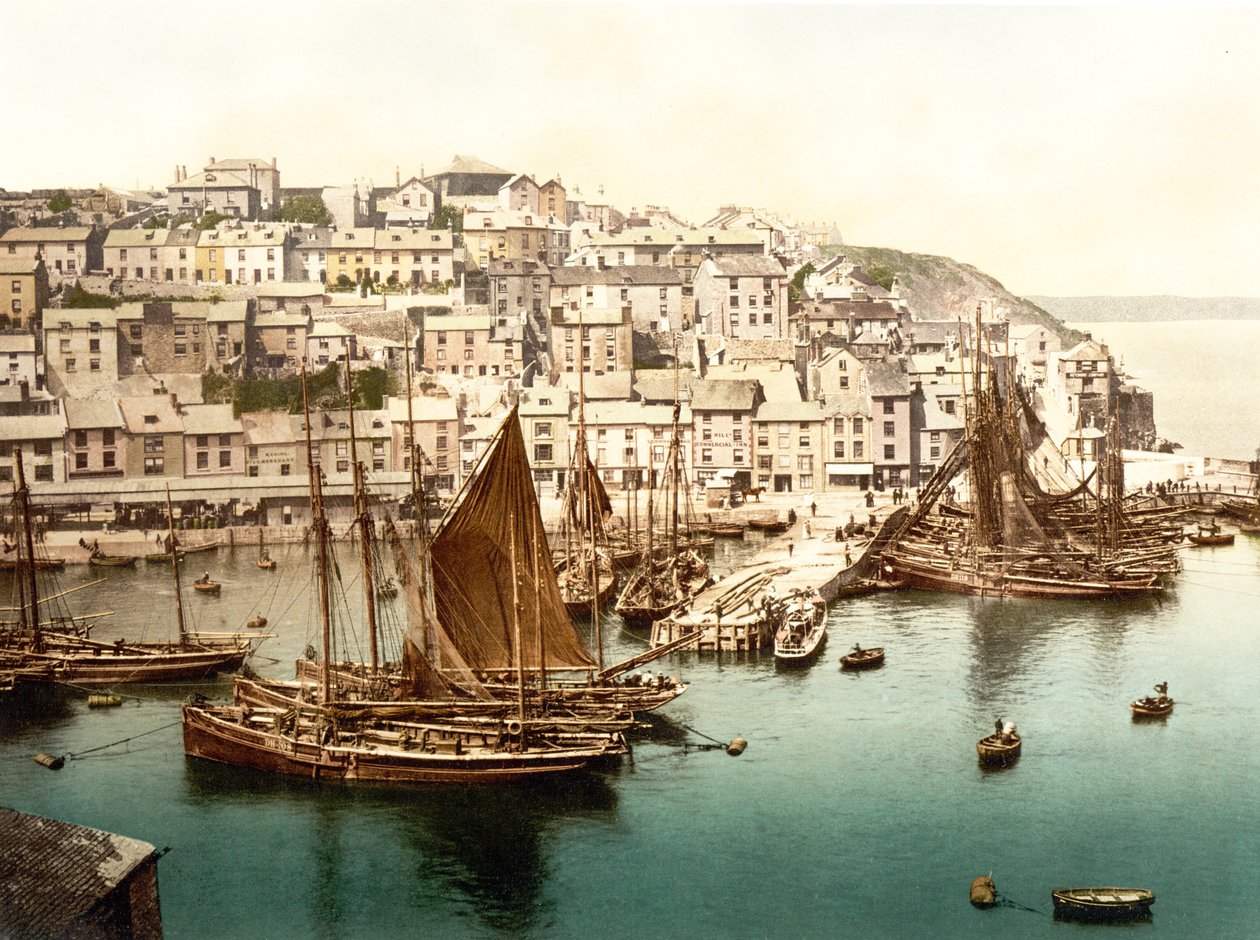 Brixham I (foto colorida à mão) de English School