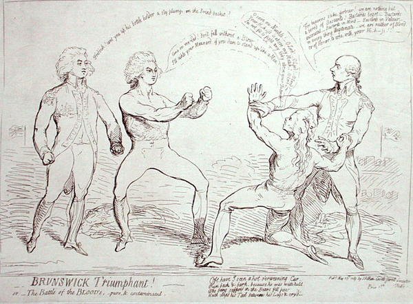 Brunswick Triumphant! publicado por J. Aitken em 1789 (gravura) de English School