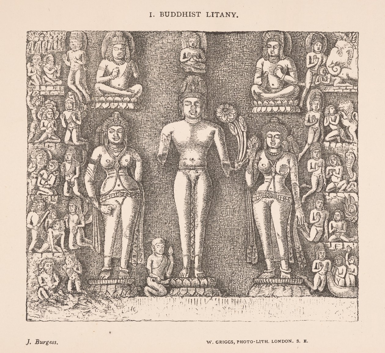 Ladainha Budista, dos templos das cavernas da Índia por James Fergusson e J. Burgess de English School