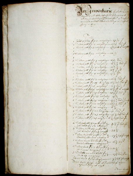 Livro longo do ecónomo, a partir de 1655 (caneta e tinta sobre papel) de English School