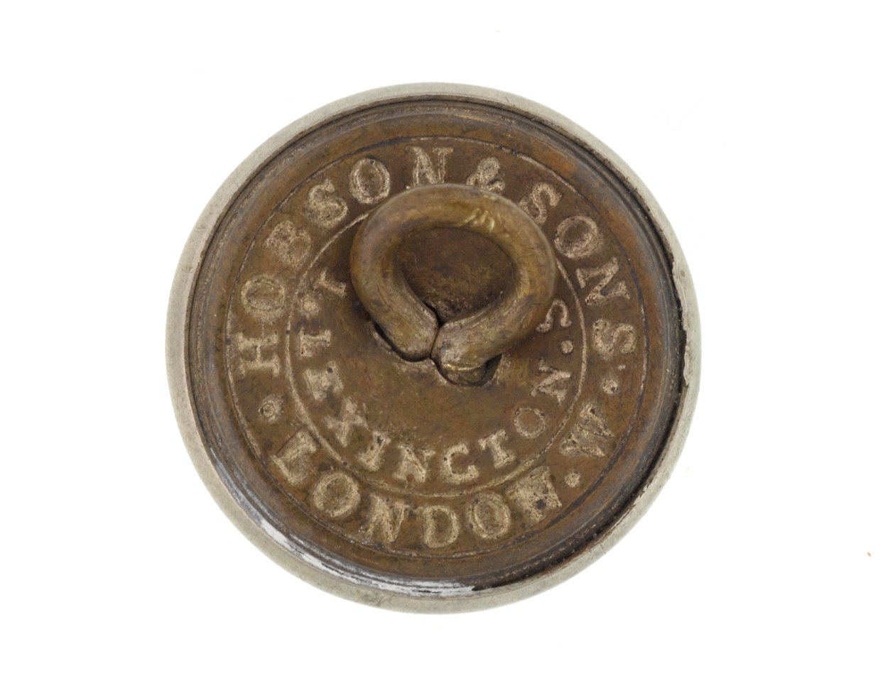 Button, voluntários de rifle de Bangalore, 1880-1920 de English School