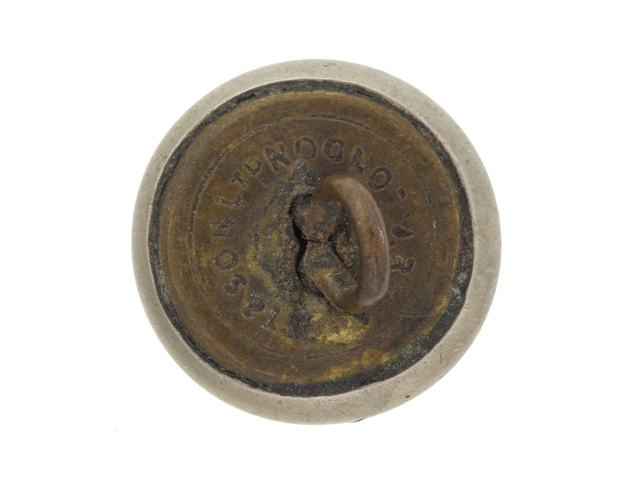 Button, voluntários de rifle de Bangalore, 1880-1920 de English School