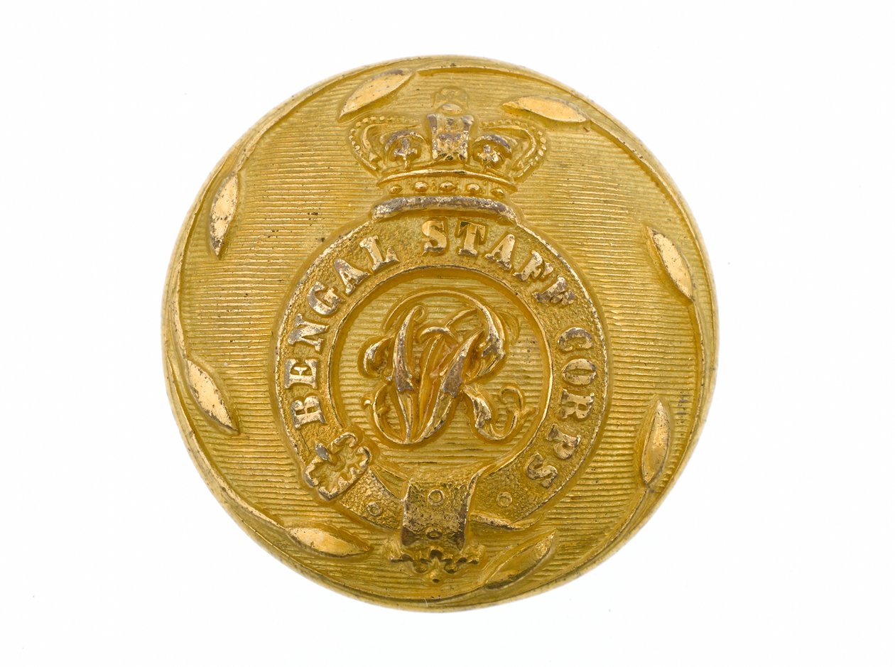 Button, Corpo de Estado-Maior de Bengala, 1861-1876 de English School
