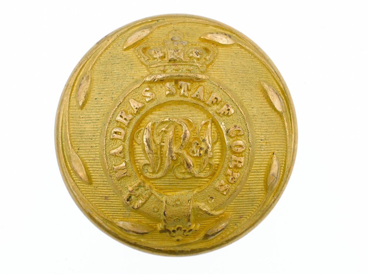 Button, Madras Staff Corps, 1861-1876 de English School