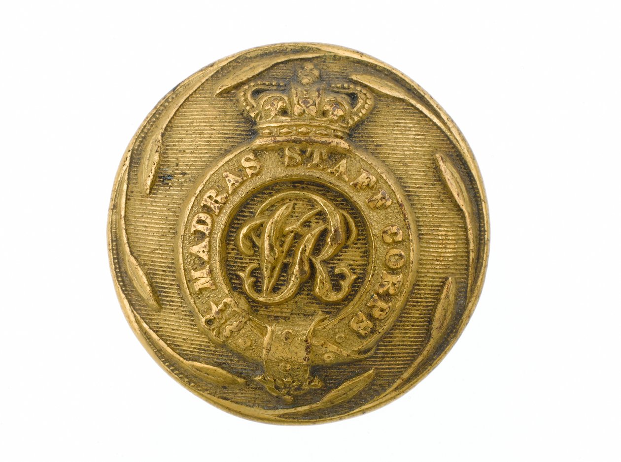 Button, Madras Staff Corps, 1861-1876 de English School