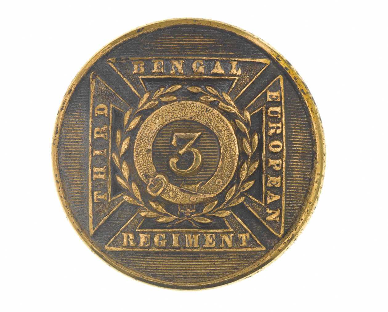 Button, oficial, 3º Regimento Europeu de Bengala, 1854-1861 de English School