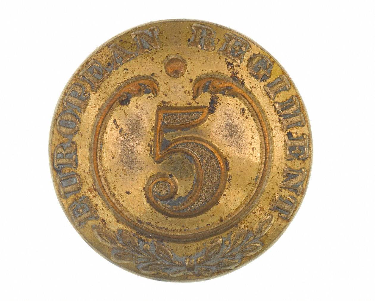 Button, outras patentes, 5º Regimento Europeu de Bengala, 1858-1860 de English School
