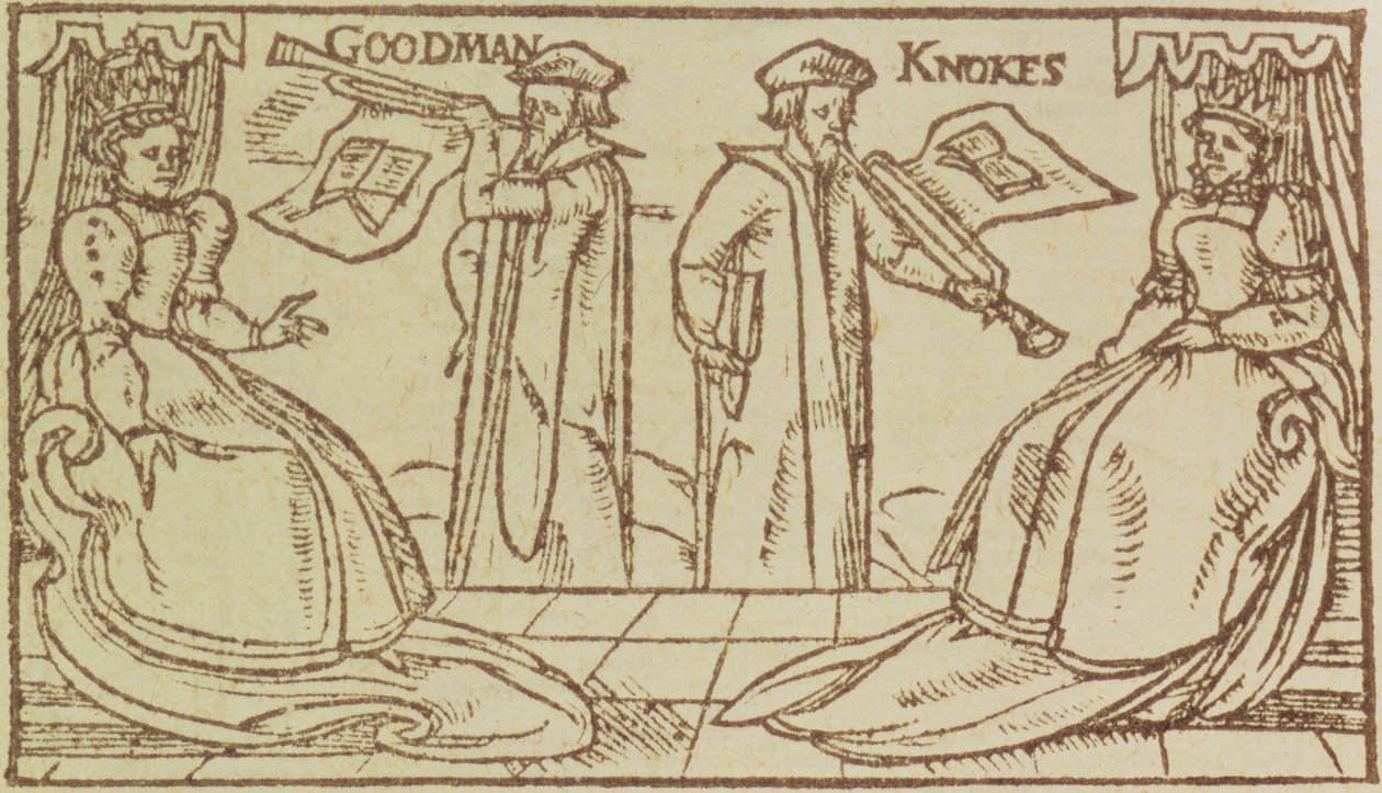 C37 d.47 bi.fii John Knox e Christopher Goodman discutindo com Mark Queen of Scots de English School