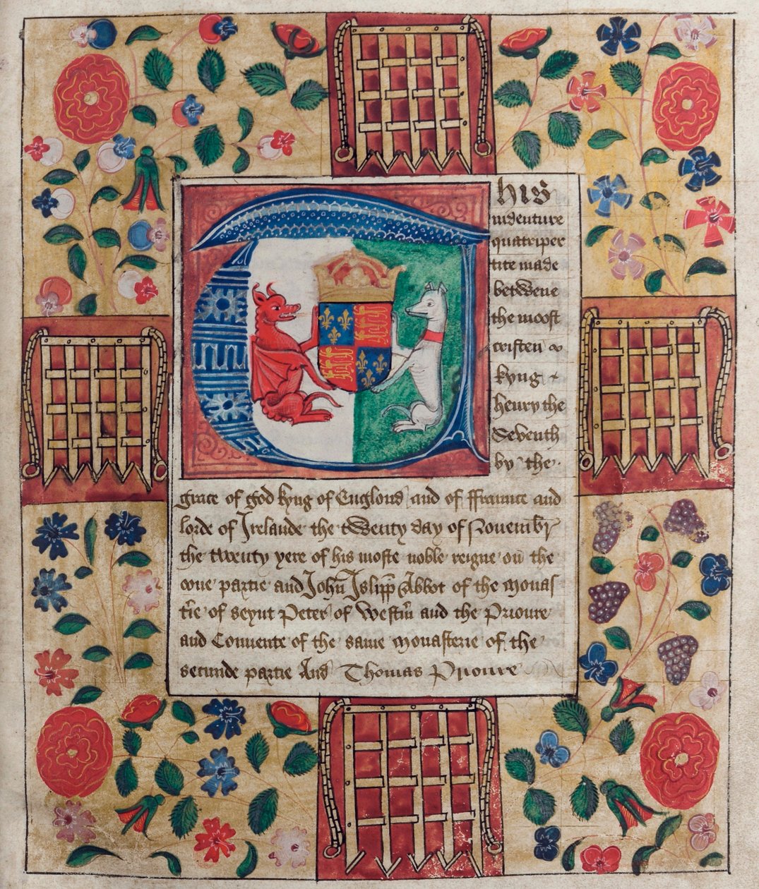 CCA-ChAnt - W - 48C Escritura quadripartida do rei Henrique VII, 20 de novembro de 1504 de English School