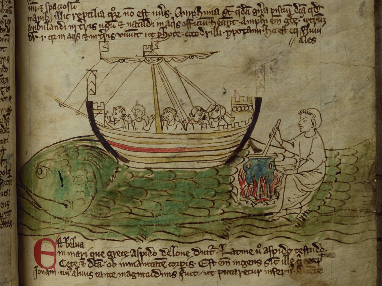 CCA-LitMs - D - 10 fol. 30r Whale, do Bestiário de English School