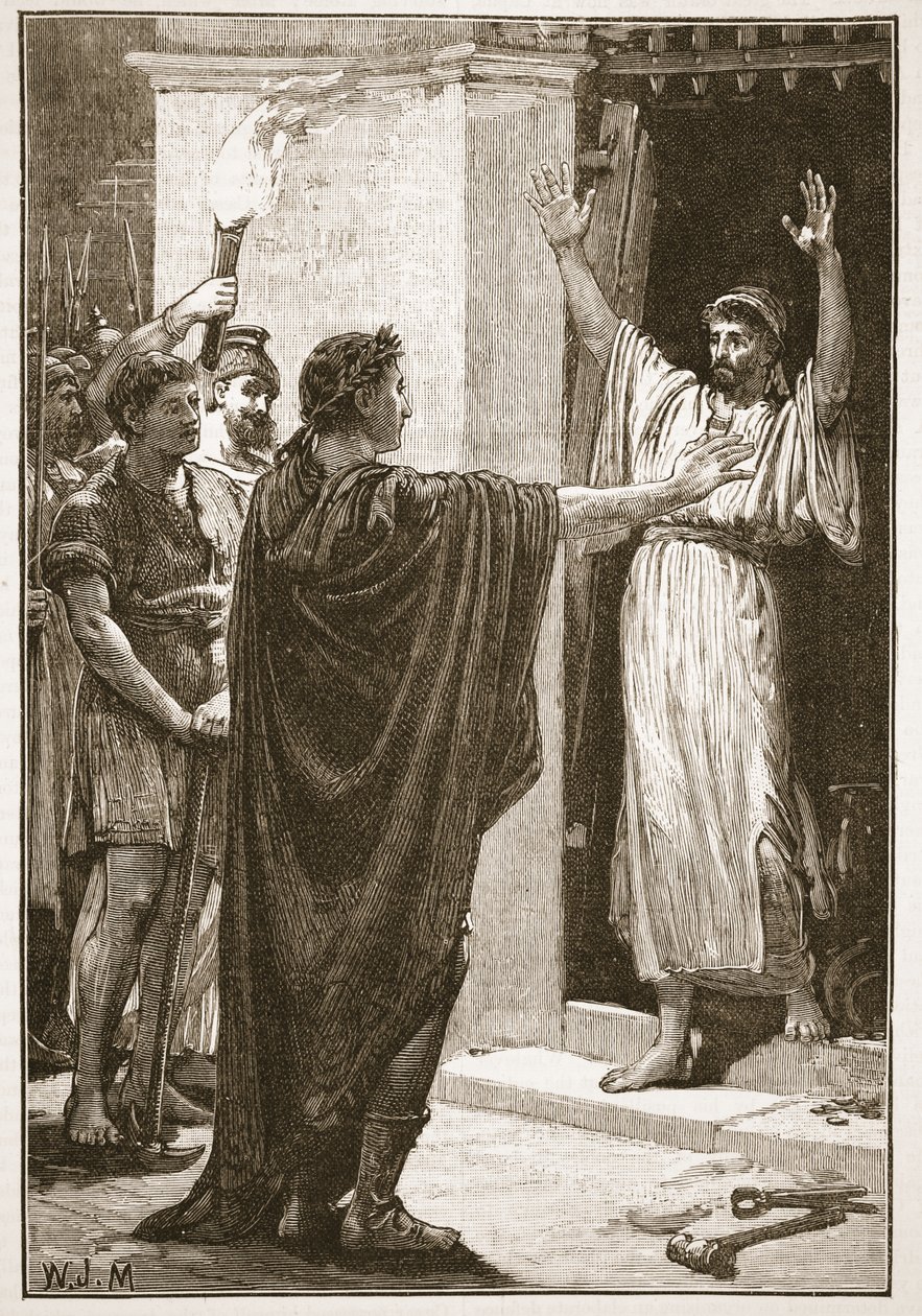César possuindo-se do tesouro no templo de Saturno de English School