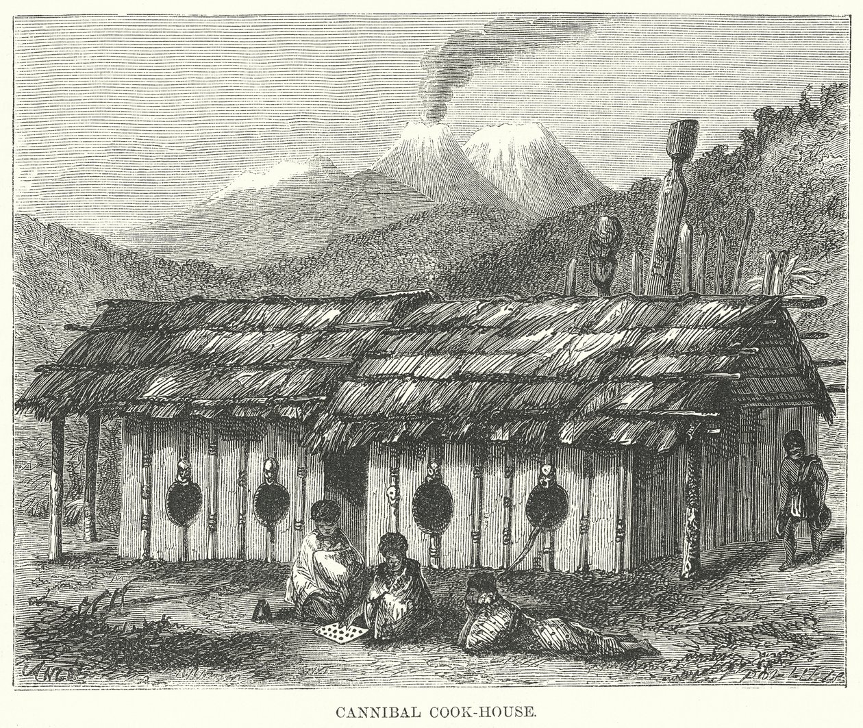 Casa de cozinha canibal (gravura) de English School