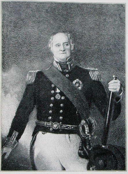 Capitão Thomas Masterman Hardy (1769-1839) (gravura) de English School