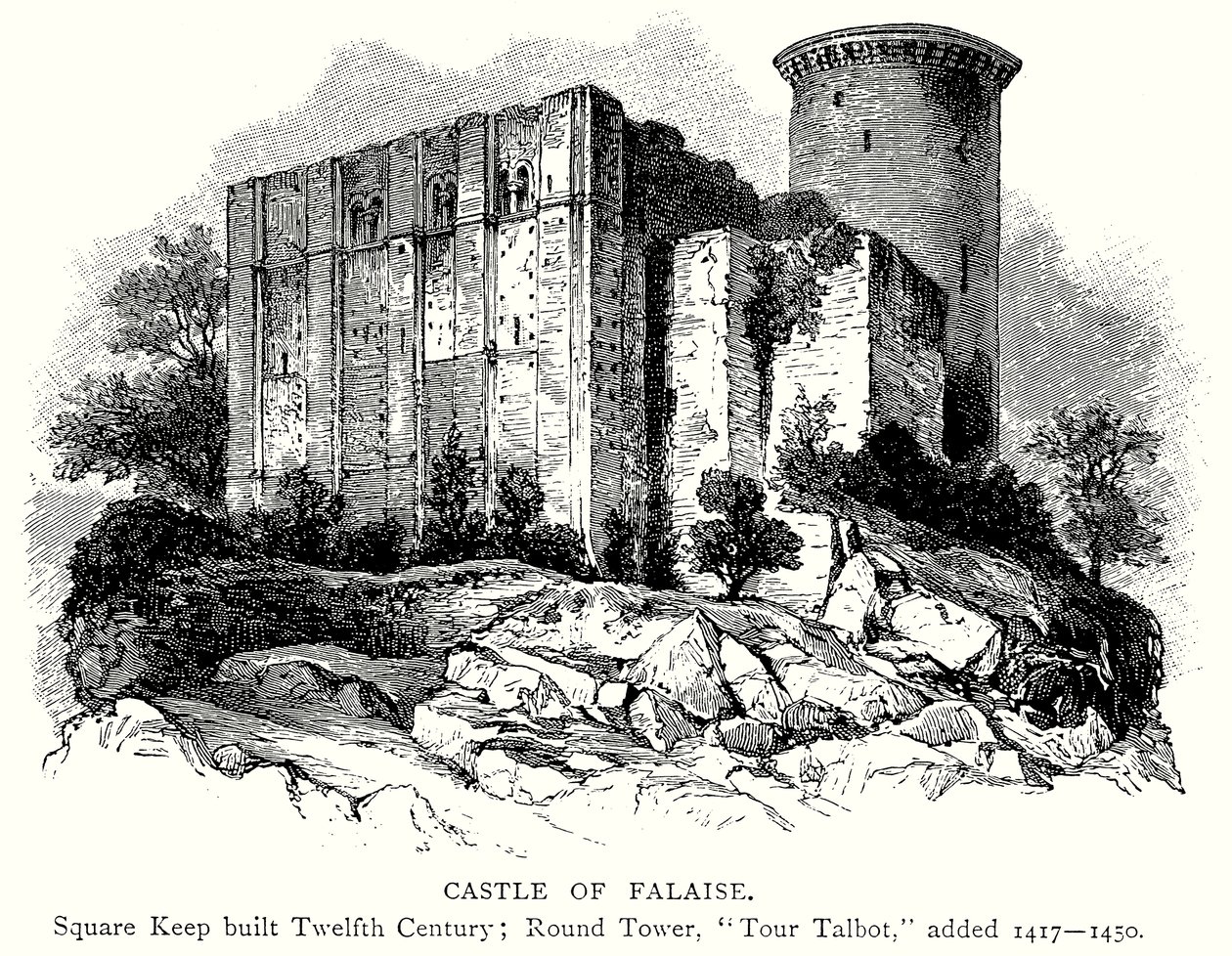Castelo de Falaise (gravura) de English School