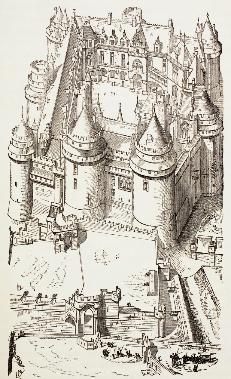 Castelo de Pierrefonds, França, c.1880 de English School
