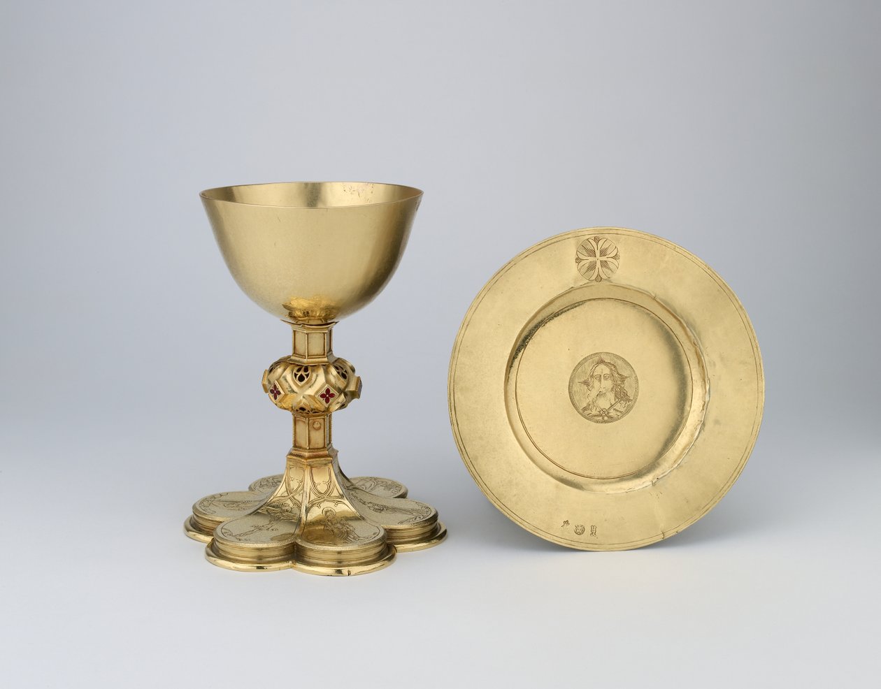 Cálice e patena, 1507-08 (ouro com esmalte) de English School