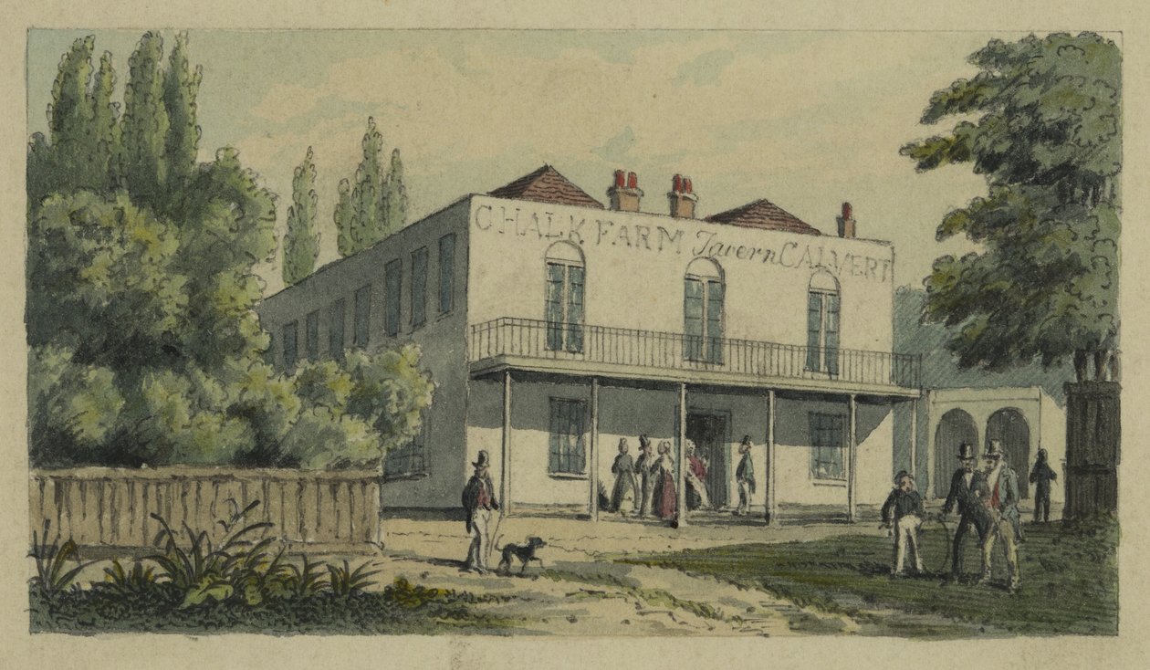 Chalk Farm, St Pancras, cerca de 1850 de English School