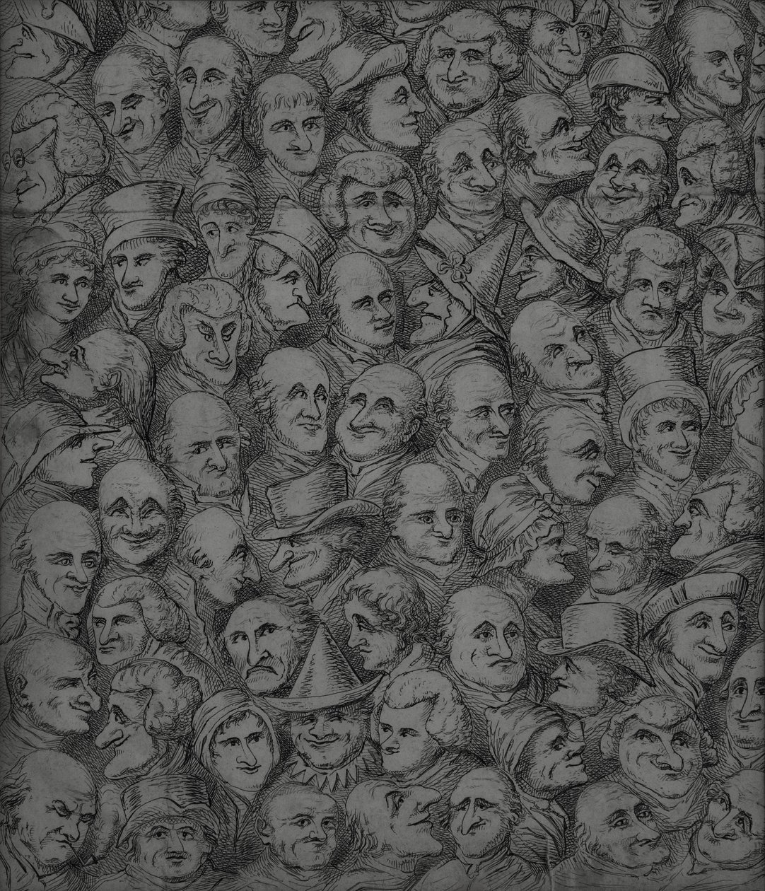 Personagens e Caricaturas, início do século XIX de English School