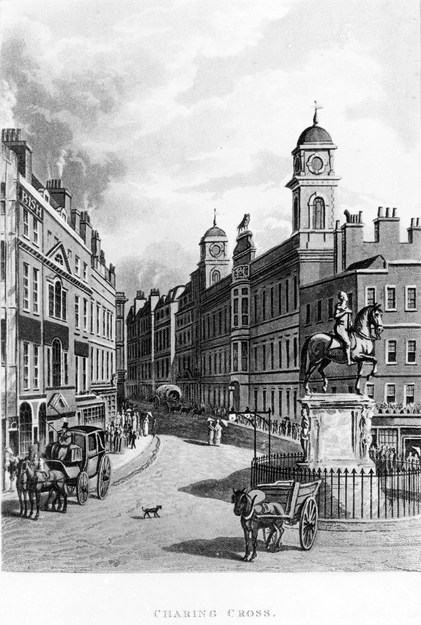 Charing Cross, olhando para o Strand, 1811 de English School
