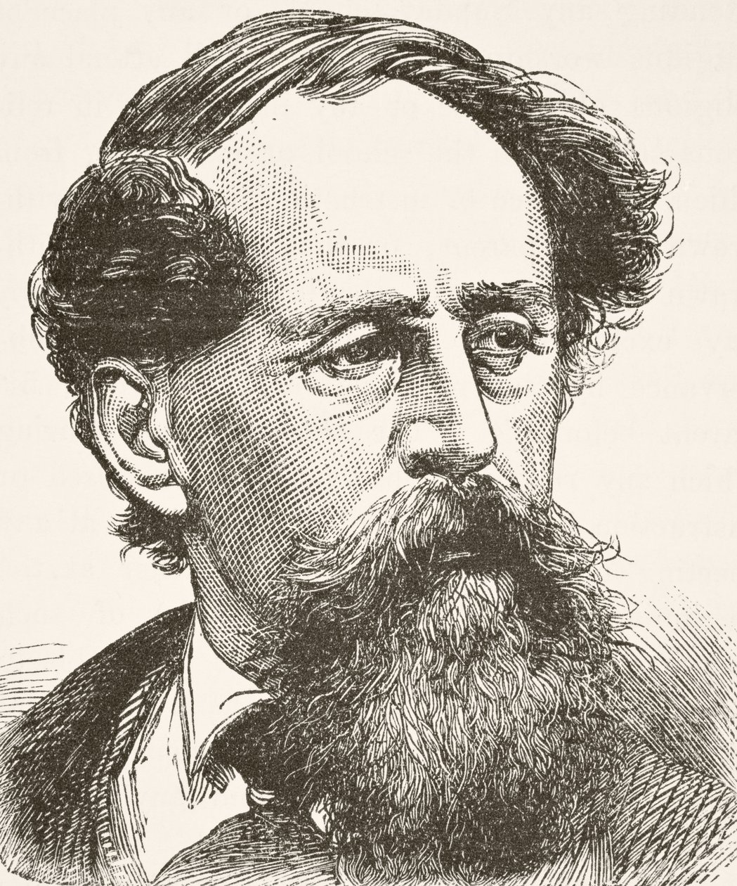 Charles Dickens, de "A História Nacional e Doméstica da Inglaterra", de William Hickman Smith Aubrey (1858-1916) publicou Londres, c.1890 de English School