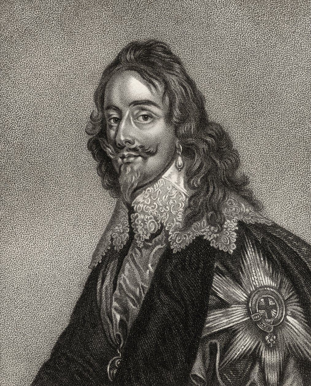 Charles I, gravado por Bocquet, de "Um Catálogo dos Autores Reais e Nobres", publicado em 1806 de English School
