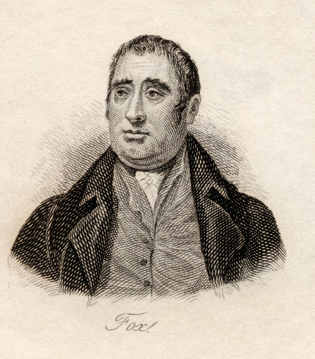 Charles James Fox, do "Crabb&39;s Historical Dictionary", publicado em 1825 de English School