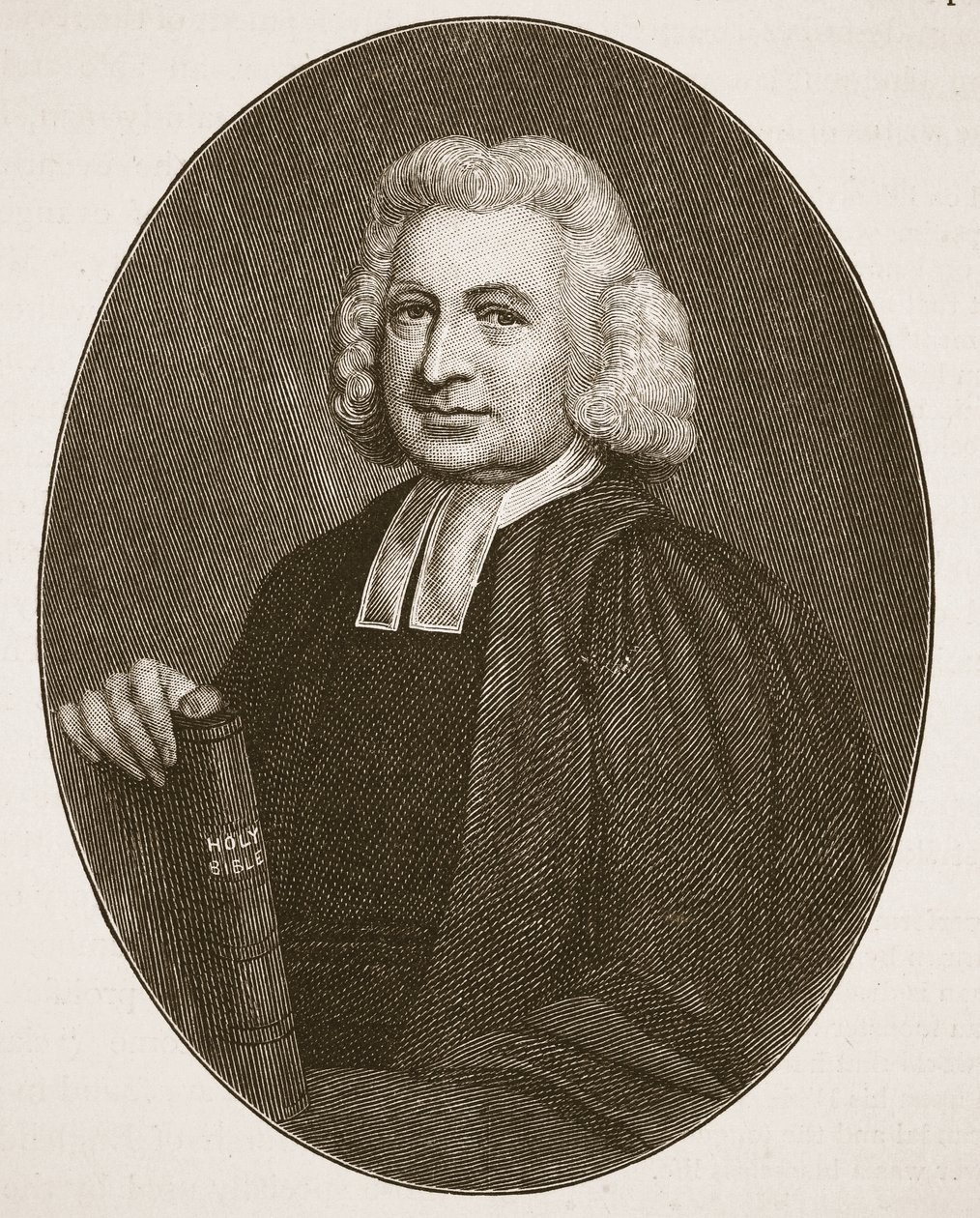 Charles Wesley, ilustração da Igreja da Inglaterra: uma história para o povo por HDM Spence-Jones, pub. c.1910 (foto sépia) de English School