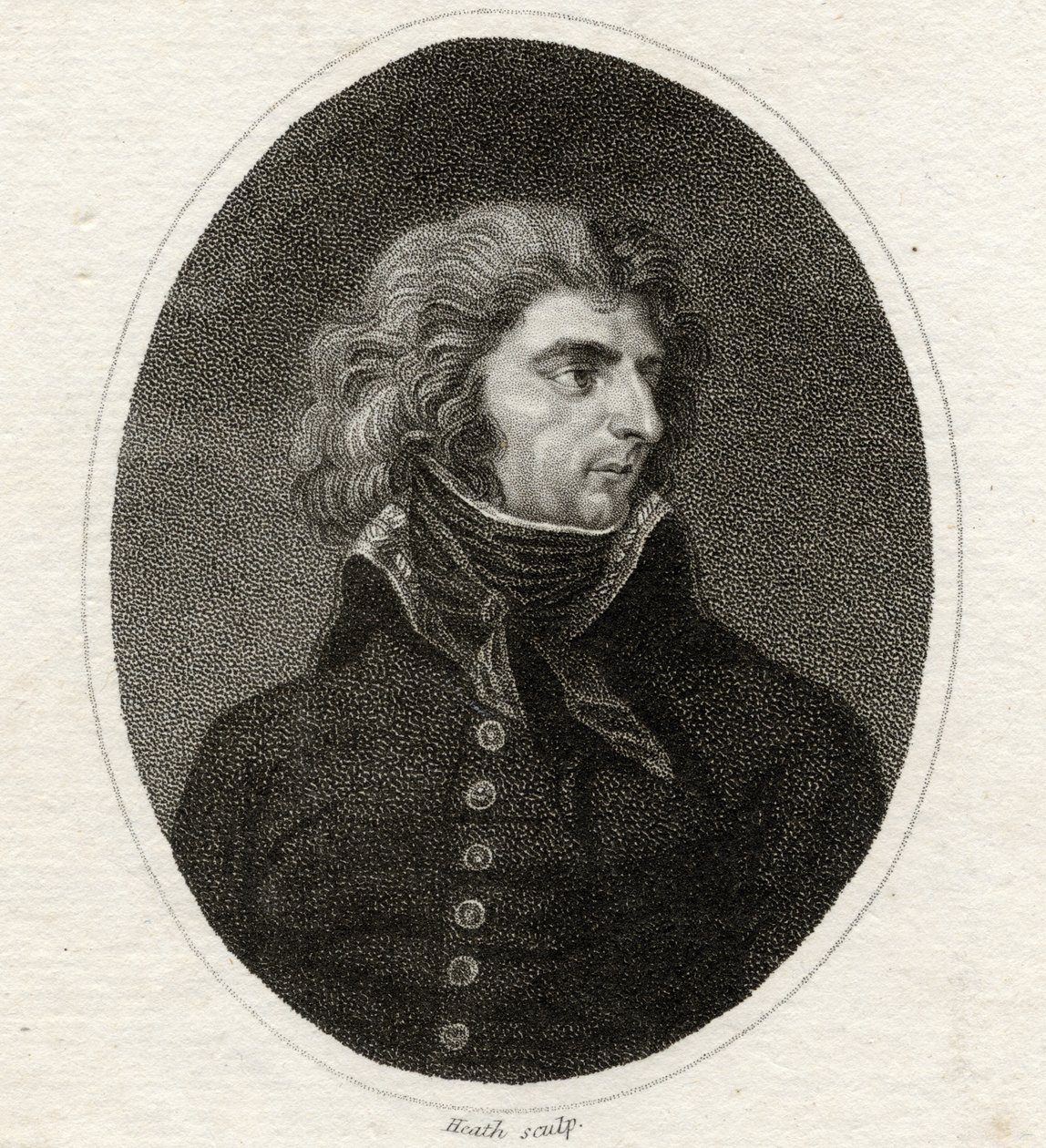 Carlos XIV (1783-1844) Rei da Suécia e da Noruega (1818-44), gravado por Heath, de "The Gallery of Portraits", publicado em 1833 de English School