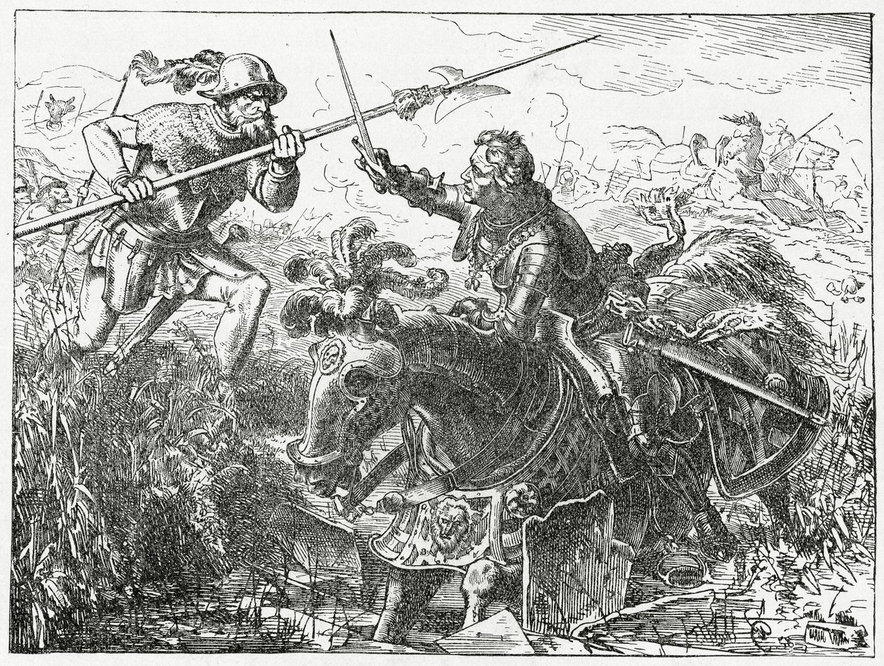 Carlos, o Ousado, Duque de Borgonha, na Batalha de Nancy, 5 de janeiro de 1477, 1882 de English School