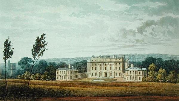Chevening, do "Repositório de Artes" de Ackermann, publicado c.1826 (cor litho) de English School