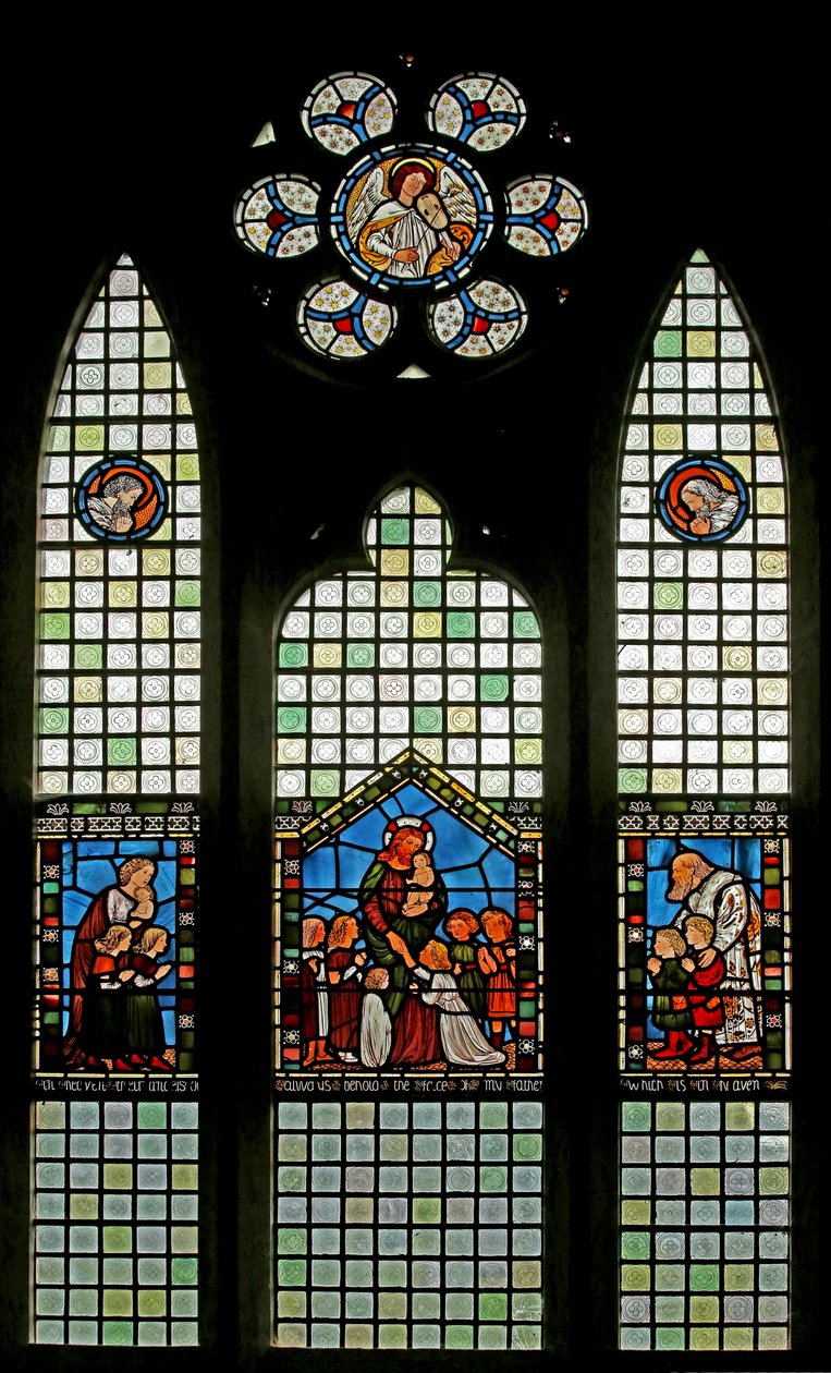 Cristo abençoando crianças de English School
