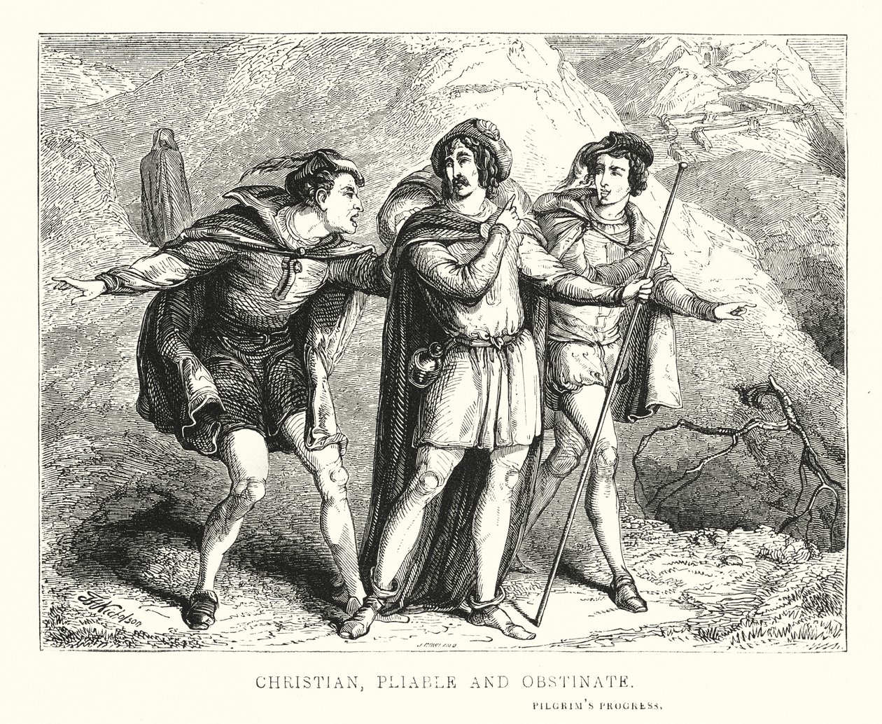 Cristão, flexível e obstinado (gravura) de English School