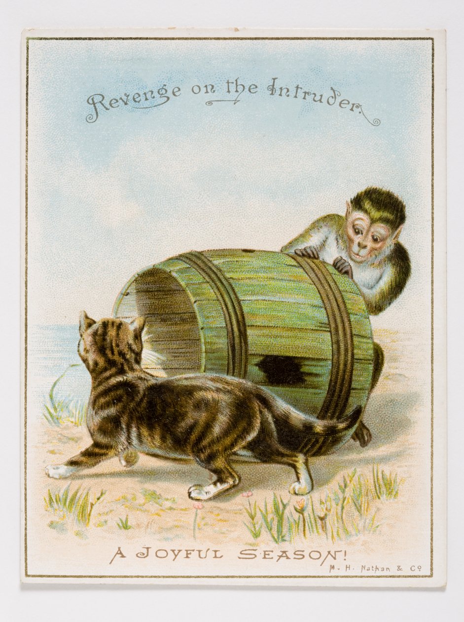 Cartão de Natal, c.1885-95 (cartão impresso) de English School