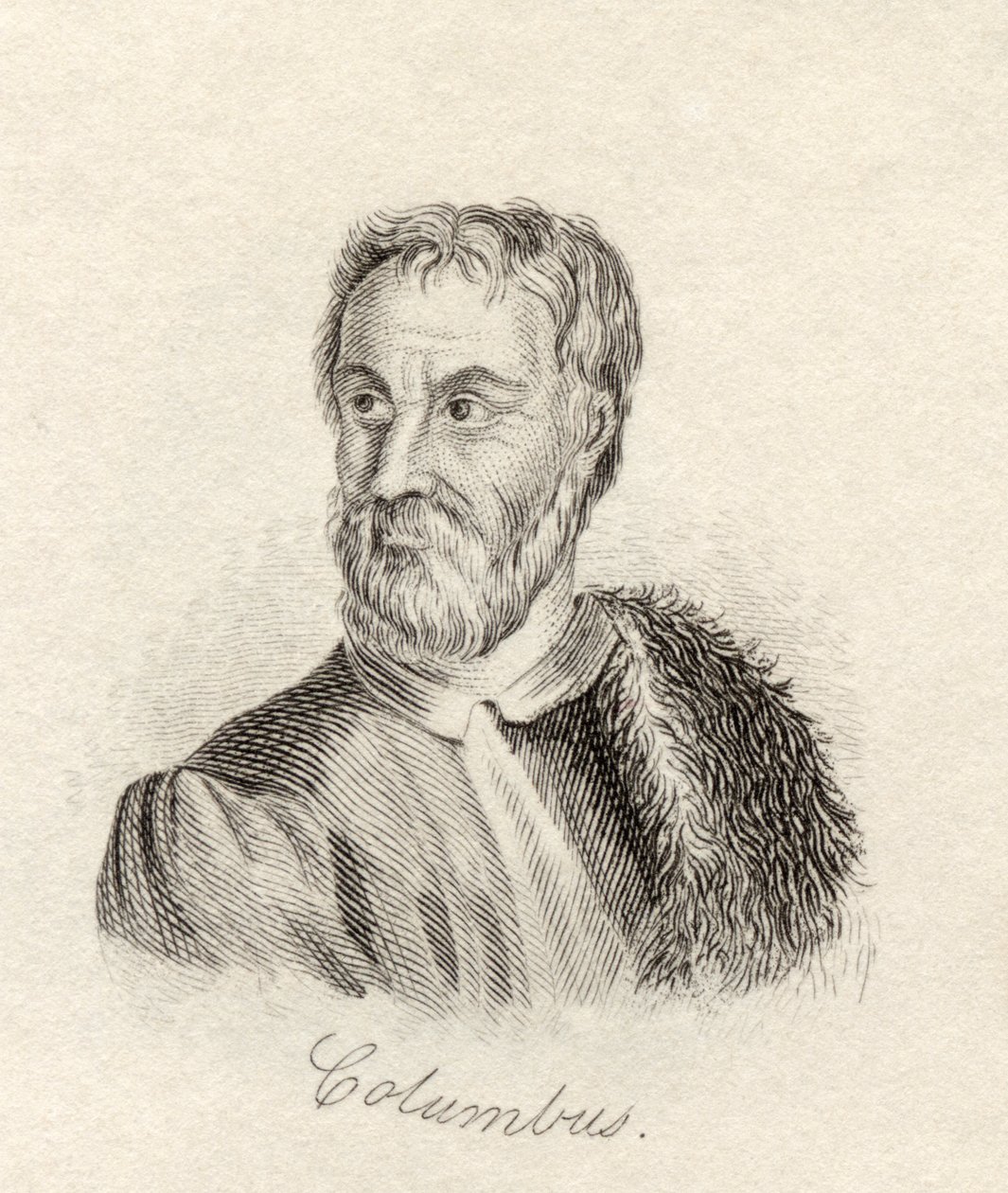 Cristóvão Colombo, do &39;Crabb&39;s Historical Dictionary&39;, publicado em 1825 de English School
