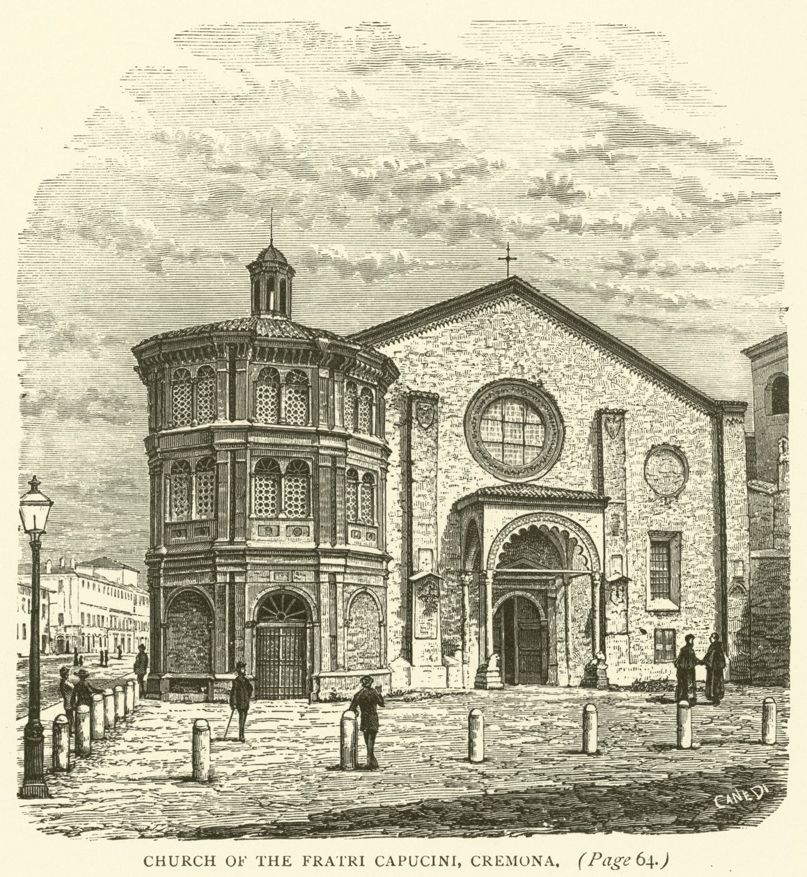 Igreja dos Fratri Capucini, Cremona (gravura) de English School