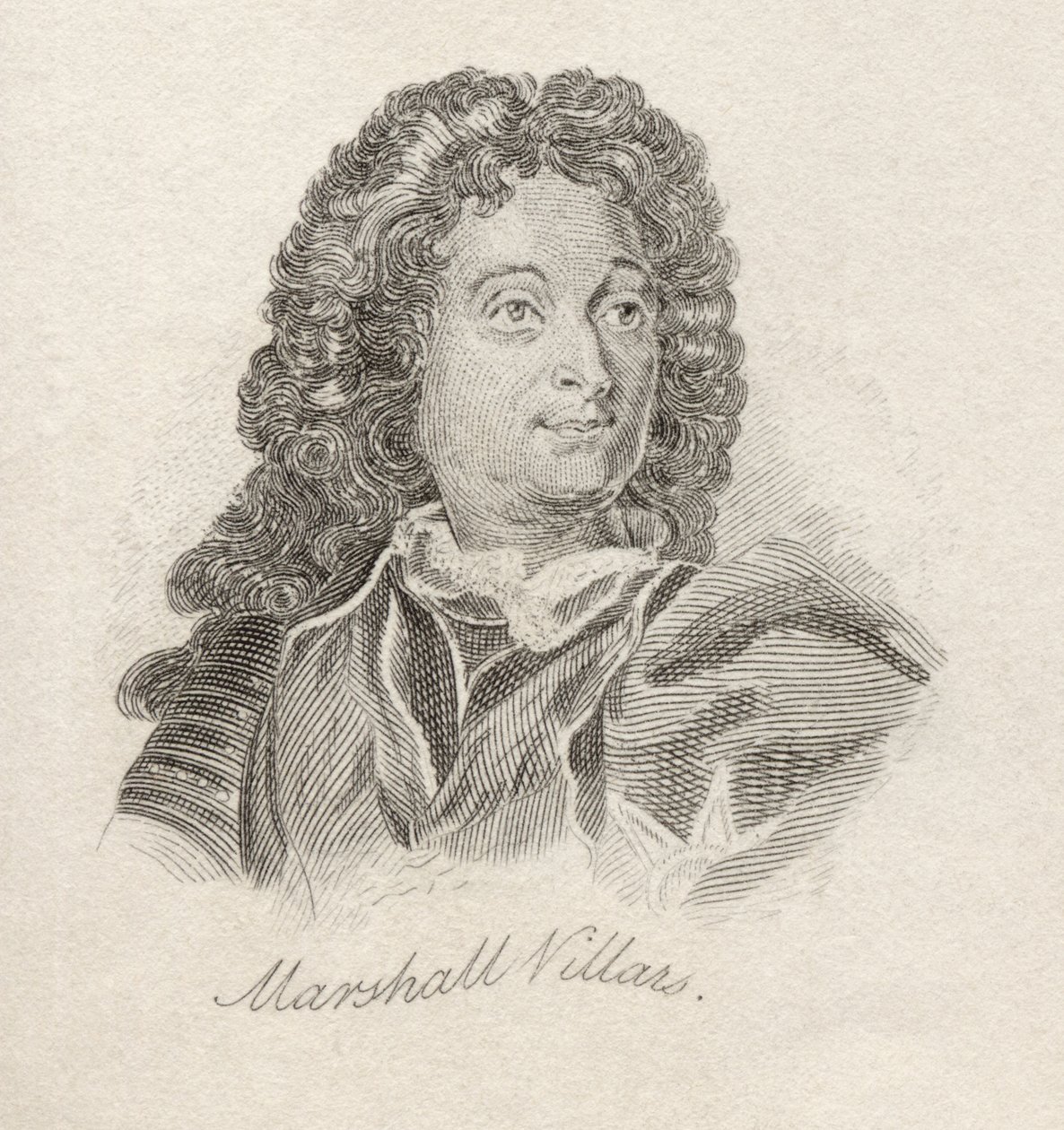 Claude Louis Hector de Villars, do &39;Crabb&39;s Historical Dictionary&39;, publicado em 1825 de English School