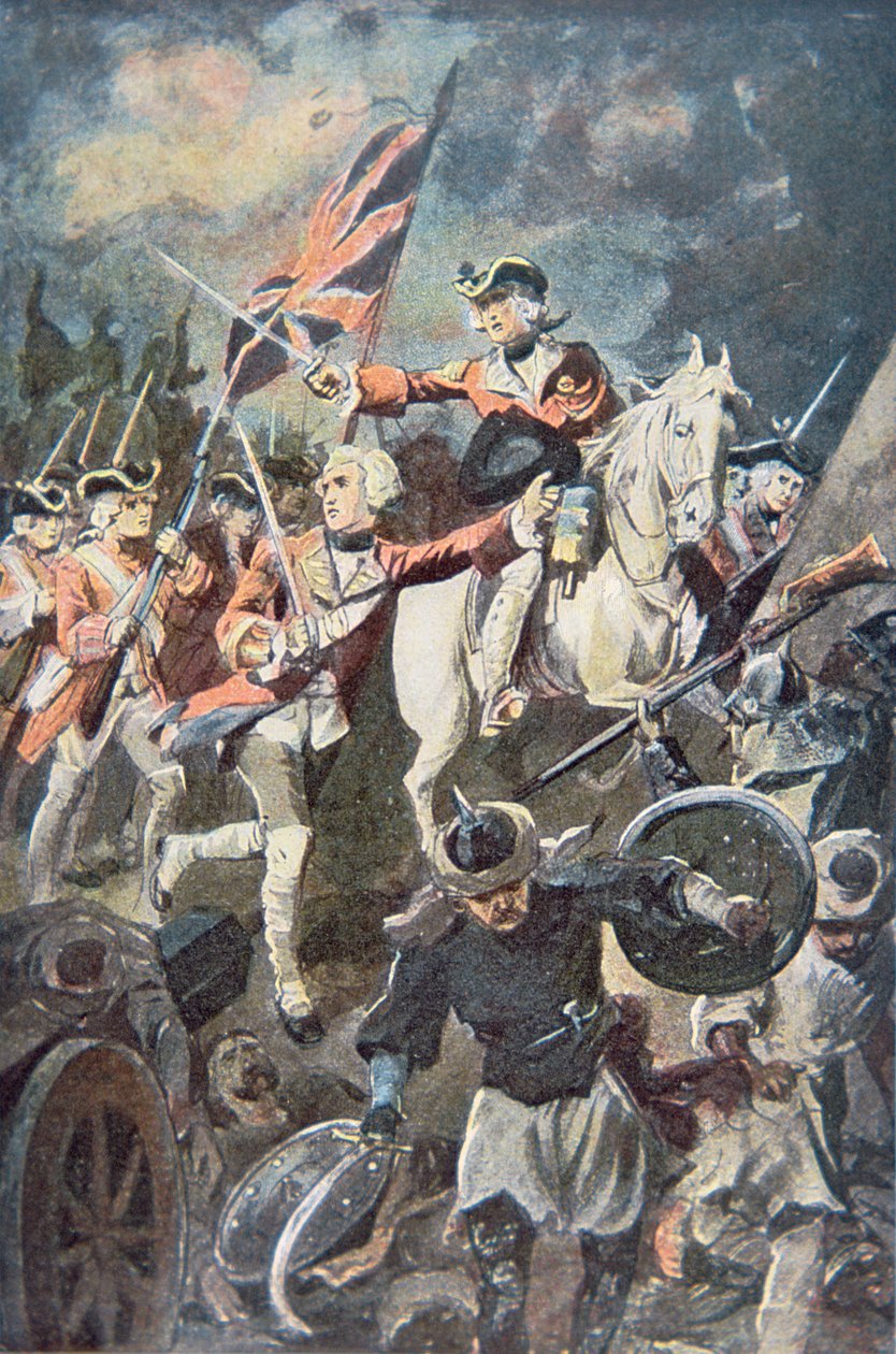 Clive at Plassey (cor litho) de English School