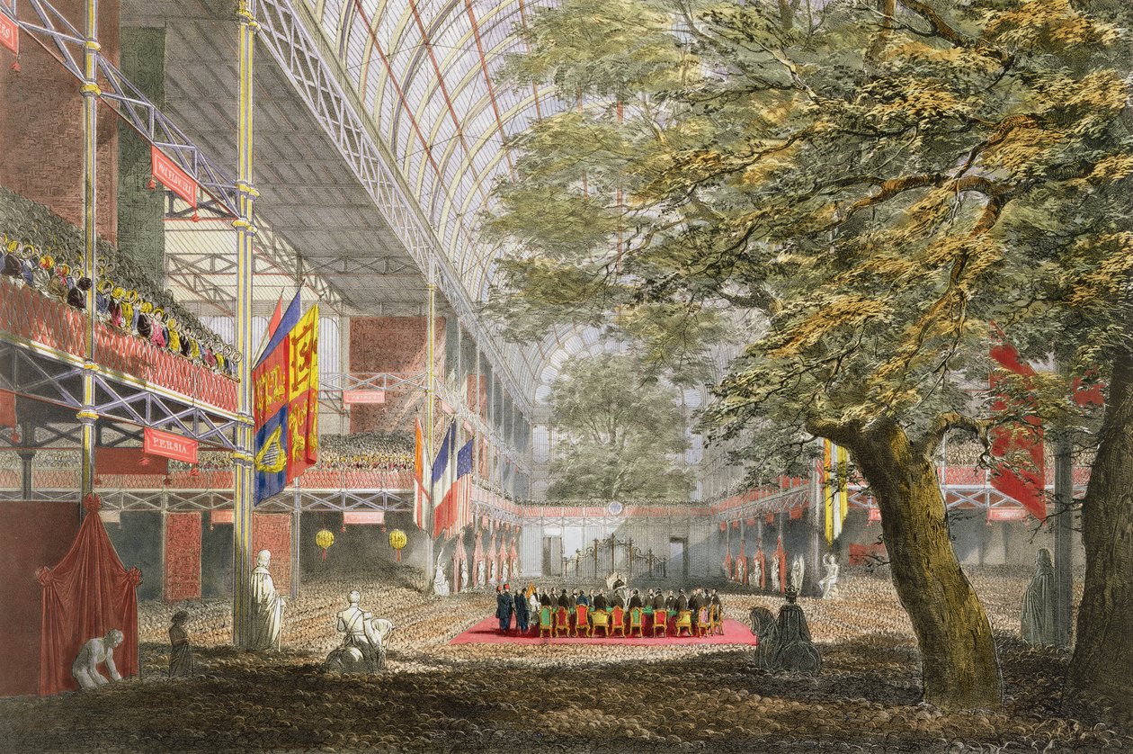 Cerimônia de Encerramento, de Dickinsons Comprehensive Pictures da Grande Exposição de 1851, publicada em 1854 de English School