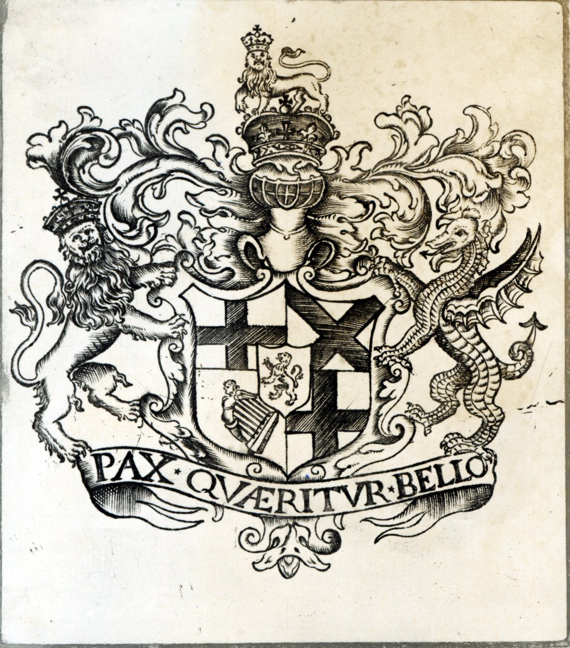 Brasão de Oliver Cromwell (1599-1658) de English School