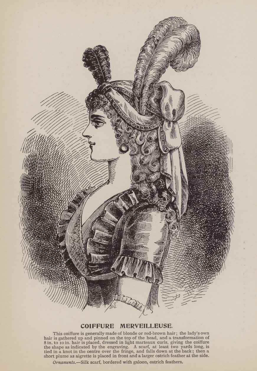 Coiffure Merveilleuse (gravura) de English School