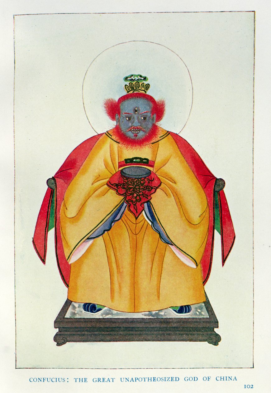 Confúcio (551-479 a.C.): O Grande Deus não apoteótico da China, ilustração de 