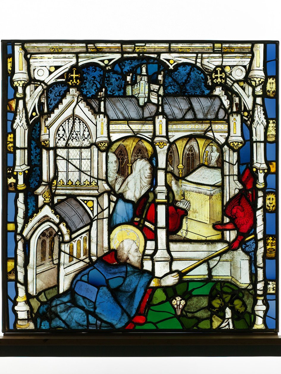 Painel Conservado da Grande Janela Leste na Catedral de York: &39;São João Mede o Templo&39; de English School